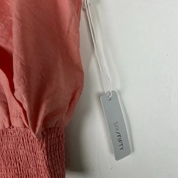 NWT Six/Fifty The Summer Tank Top Surplice Neckline Coral Size Small S NEW - Picture 4 of 10